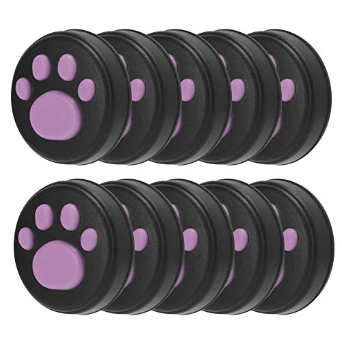 Thumb Grip Caps, Cat Paw Thumb Grips Cover Joystick Rocker Silicone Cap Universal for Switch Switch Lite(Blue Paw on Black) (Black Powder Claw)