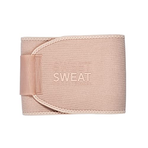 Sweet Sweat Toned Waist Trimmer for Women and Men | Premium Waist Trainer Belt to 'Tone' your Stomach Area (Stone, Medium)