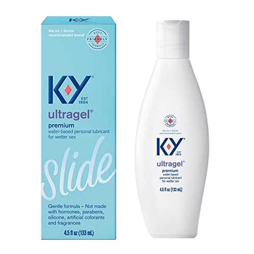 K-Y Ultragel Lube, Personal Lubricant, Water-Based Formula, Safe to Use with Silicone Toys, For Men, Women and Couples, 4.5 FL OZ (Pack of 1)