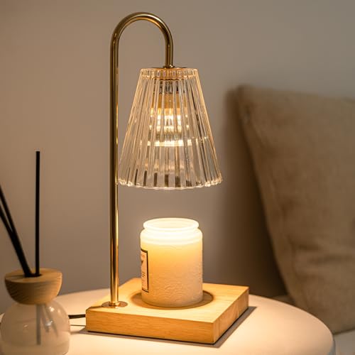 Marycele Candle Warmer Lamp, Electric Candle Lamp Warmer, Mothers Day Gifts for Mom, House Warming Gifts New Home Bedroom Decor Dimmable Wax Melt Warmer for Scented Wax with 2 Bulbs, Jar Candles