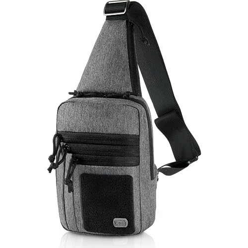 M-Tac Tactical Sling Bag for Men - Crossbody Concealed Carry Bag - Grey Mens Crossbody Holster Bag