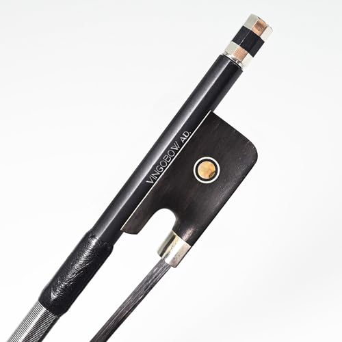 VINGOBOW 4/4 Size Black Horsehair Carbon Fiber Cello Bow