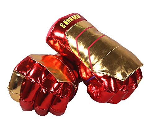 illuOKey Iron Hero Fists for Kids, XIANGQUANWANG Iron Hero Gloves, Premium Quality 3D PP Polyester Microfiber Filling Superhero Gloves, Ideal for Cosplay, Halloween, Costumes, Party, Birthday Gift