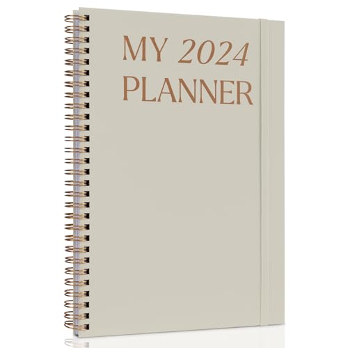 Simplified 2024 Daily Planner - Beautiful 7' x 10' Daily Planner for Women or Men with Weekly & Monthly Spreads for Easy Planning - Perfect Calender Book To Organize All Tasks and Boost Productivity