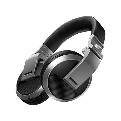 Pioneer Pro DJ DJ Headphones, SIlver (HDJ-X5-S)