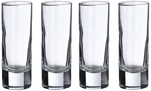 Lillian Rose Set of 4 Tall Shot Glasses, 4 Count (Pack of 1), Clear, 8 ounces