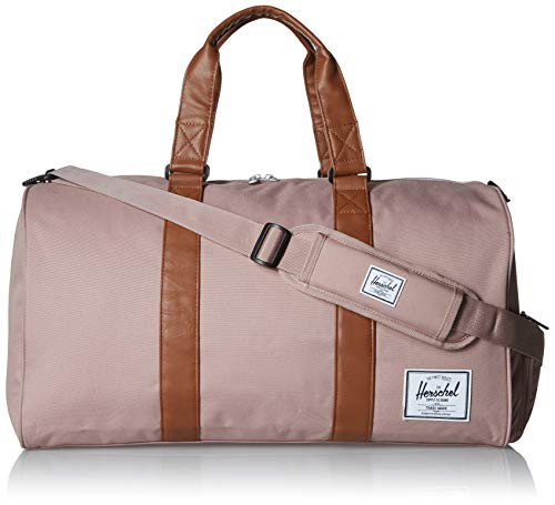 Herschel Novel Duffel Bag, Ash Rose/Tan Synthetic Leather, Classic 42.5L