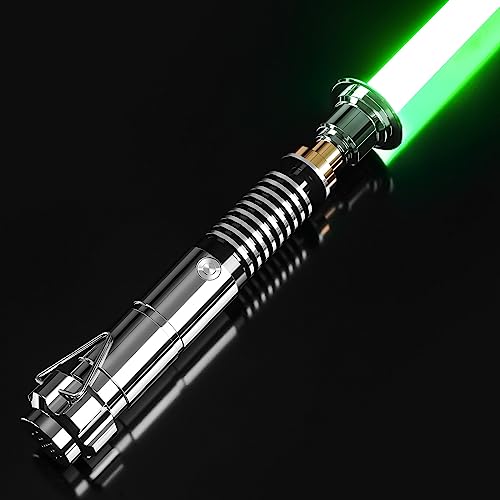 CVCBSER Smooth Swing Dueling Lightsaber, Motion Control 12 Sound Fonts with Infinite Color Changing 16RGB, Premium Metal Handle Light Saber