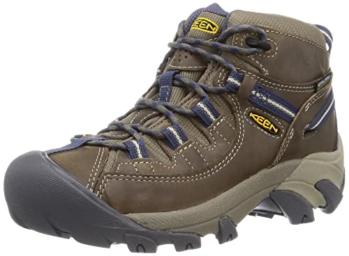 KEEN Womens Targhee 2 Mid Height Waterproof Hiking-boots, Goat/Crown Blue, 8.5 US