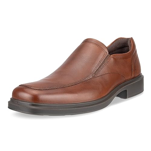 ECCO Men's Helsinki 2.0 Apron Toe Slip-On Loafer, Cognac, 10-10.5