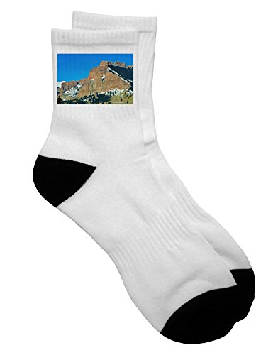 TooLoud Colorado Snowy Mountains Adult Short Socks Mens sz. 9-13