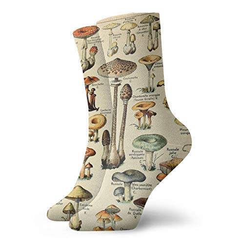PIOKNGY Mushrooms Socks Casual Socks Sports Socks Fun Work Socks for Men/Women 11.8Inch