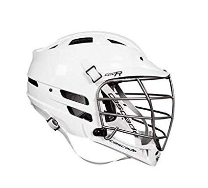 Cascade CPV-R Lacrosse Helmet with Silver Face Mask (Choose Your Shell Color) (White, XSmall)