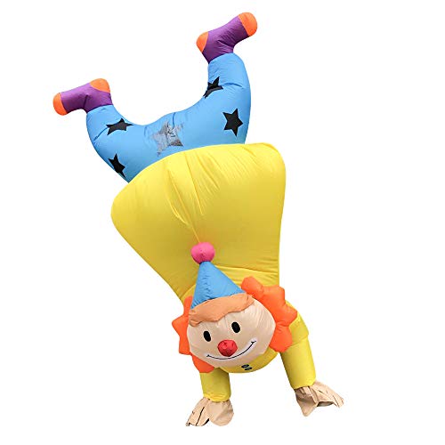 DeHasion Inflatable Clown Costume Funny Fancy Outfit Adult Blow-up Costume Cosplay Costume for Halloween/Birthday/Canival/Bachelor Party
