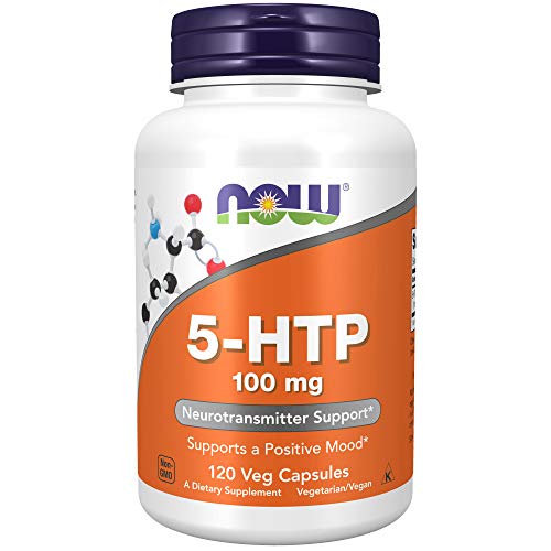NOW Supplements 5-HTP (5-hidroxitriptofano) 100 mg, supports Neurotransmitter *, 120 vegan capsules
