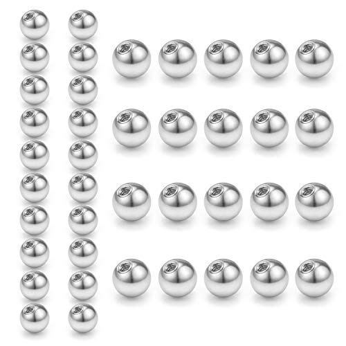 D.Bella 316L Surgical Steel Replacement Balls Body Jewelry Piercing Barbell Parts 14G 5mm 8mm Balls for Women Men