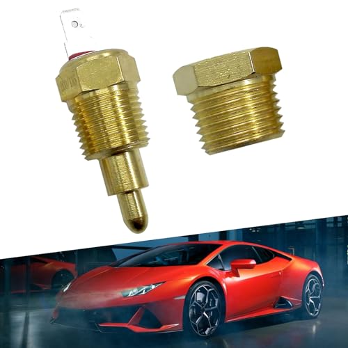 leediga 1 PC Fan Temperature Switch, 200 to 185 Degrees Adjustable Temperature Switch, Vehicle Repair Parts, Switch Replacement, Universal for Most Vehicles (Gold)
