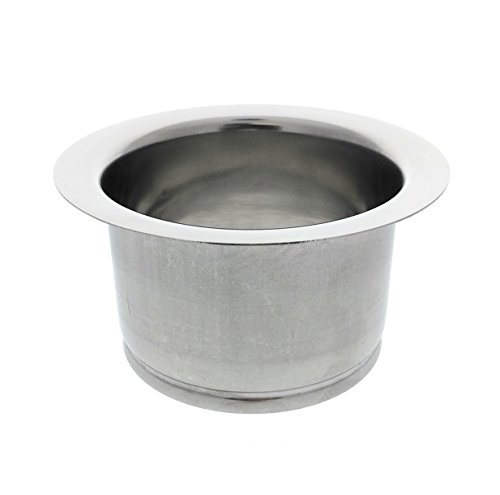 Kitchen Extended Sink Flange, Deep Polished Stainless Steel Flange for Insinkerator Garbage Disposals and Other Disposers That Use A 3 Bolt Mount and A Thicker Sink by Essential Values