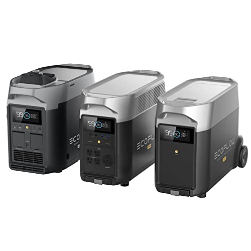 EF ECOFLOW Power Station 3600Wh/3600W DELTA Pro&1800W Dual Fuel Inverter Generator&Extra Battery, Backup Generator for Whole Home Use, RV High-Power Appliances, Emergency, Blackout