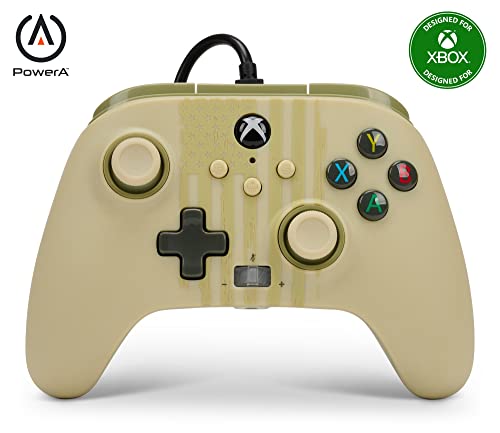 PowerA Enhanced Wired Controller for Xbox Series X|S - Desert Ops, Officially Licensed for Xbox