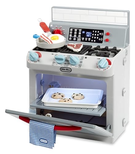 Little Tikes First Oven Realistic Pretend Play Appliance for Kids, Play Kitchen with 11 Accessories and Realistic Cooking Sounds, Unique Toy Multi-color, Ages 2+