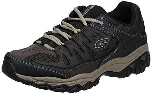 Skechers mens Afterburn M. Fit fashion sneakers, Brown/Taupe, 8 X-Wide US