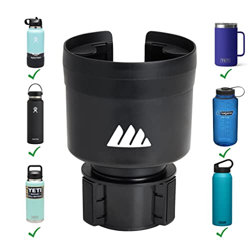 Integral Hydro Expander - Car Cup Holder Expander Organizer with Adjustable Base - Rubber Tabs Hold Most 32 - 40 oz Bottles and Large Cups