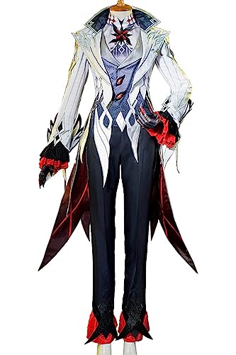 Game Arlecchino Cosplay Knave Costume for Men Women Adult Anime Outfit Halloween Party (Male L)