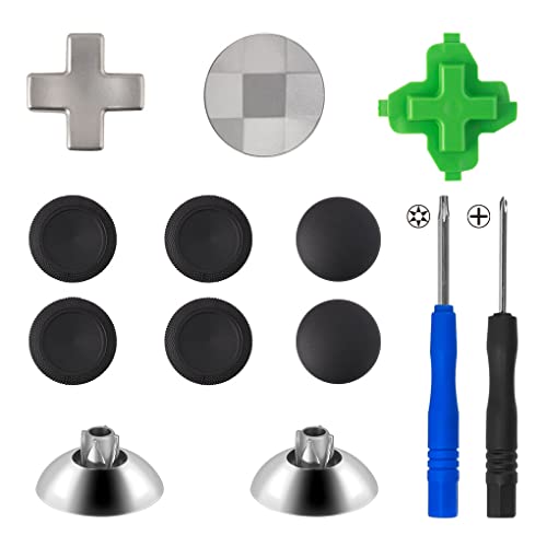 TOMSIN Metal Magnetic Joysticks Thumbsticks for Xbox one Controller, T8 Screwdrivers Replacement Repair Kit for Xbox One X One S Elite Controller (11 in 1)