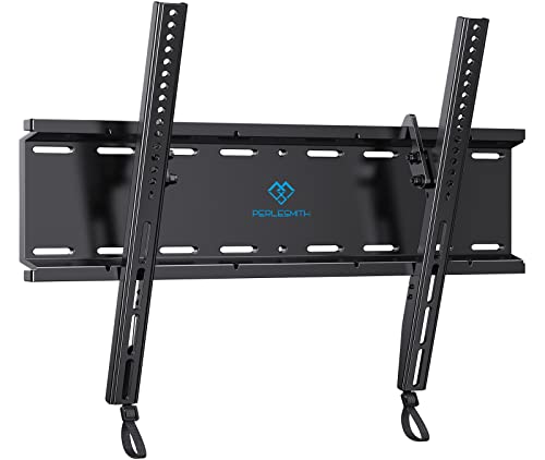 PERLESMITH Tilting TV Wall Mount Bracket Low Profile for Most 23-60 inch LED LCD OLED, Plasma Flat Screen TVs with VESA 400x400mm Weight up to 115lbs, Fits 16' Wood Stud