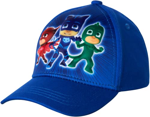 PJ Masks Boys' Baseball Cap - 3D Catboy, Owlette, Gekko Curved Brim Snap Back Hat (2T-7), Size 4-7 Years, Pj Mask Navy