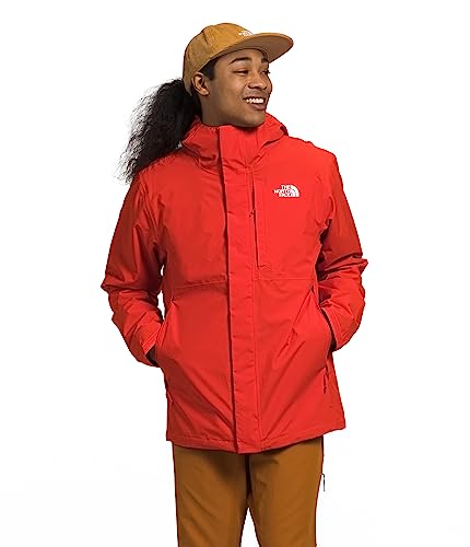 THE NORTH FACE Mens Carto Triclimate Jacket, M, Fiery Red/TNF Black
