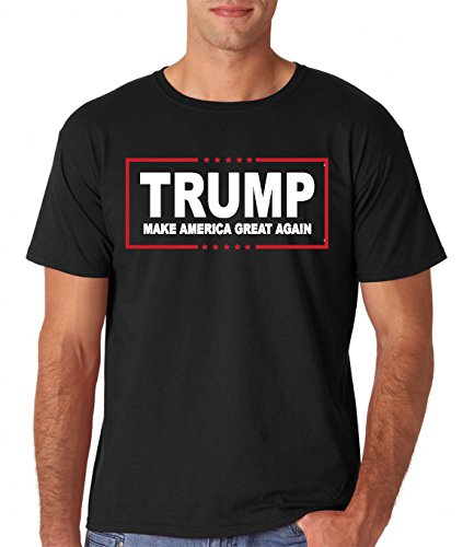 AW Fashions Men's Trump Make America Great Again - MAGA Tee - 45th President 2020 Trump T-Shirt (Black, Large)