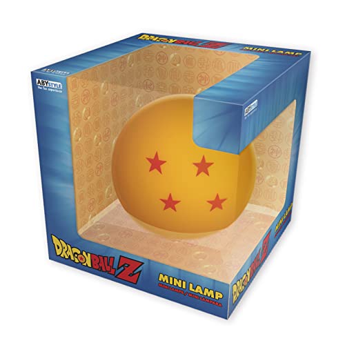 ABYSTYLE Dragon Ball Z 4 Star Replica Mini LED Desk Lamp 3.2' Soft & Warm Yellow DBZ Desktop Light. Great for Anime Manga Home Room Office Decor Gifts