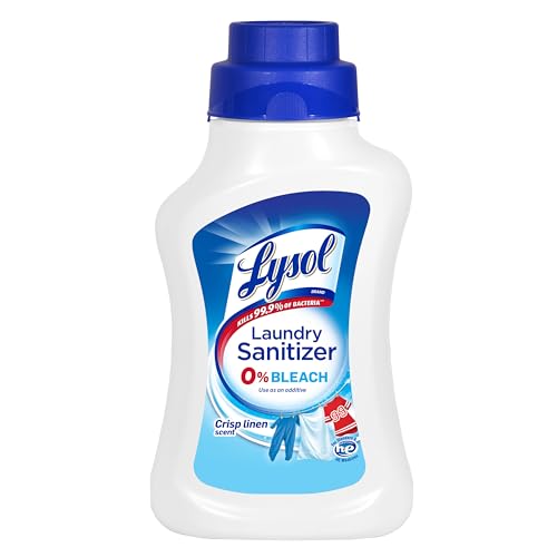 Lysol Disinfectant Laundry Sanitizer & Scent Booster, Laundry Detergent Additive, Color Safe Bleach Alternative, Laundry Odor Eliminator, Kills Bacteria & Viruses, Crisp Linen Scent, 41 Fl Oz Liquid