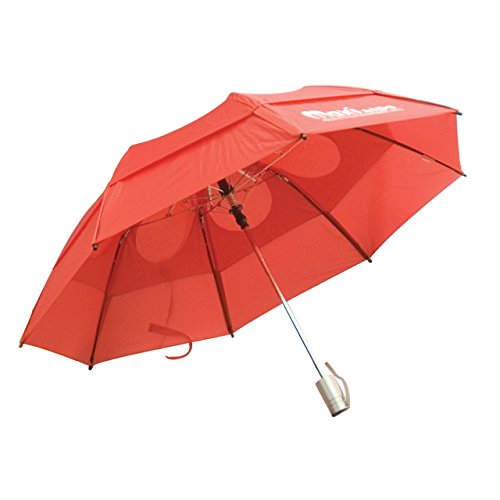 Folding Umbrella - Red with White MaxiAids Logo
