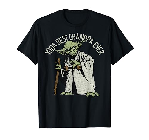 Star Wars Yoda Best Grandpa Ever Portrait Disney+ T-Shirt