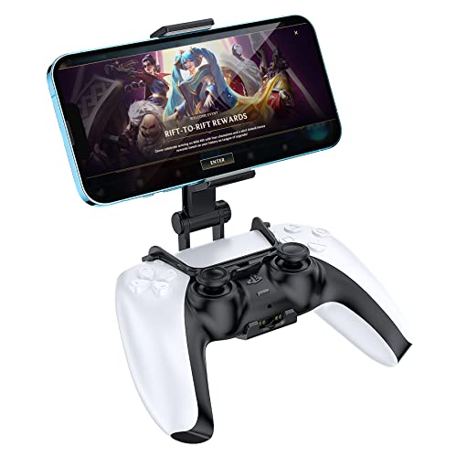 WixGear PS5 Controller Phone Mount Clip, Mobile Gaming Clip CellPhone Stand Holder Replacement for Playstation 5 Dualsense Controller Remote Play