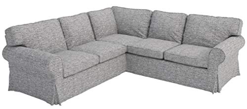 The Thick Polyester Flax Ektorp 2 2 Sofa Cover Replacement is Custom Made. It Fits IKEA Ektorp Corner Or Sectional Sofa Slipcover. (Polyester Flax)