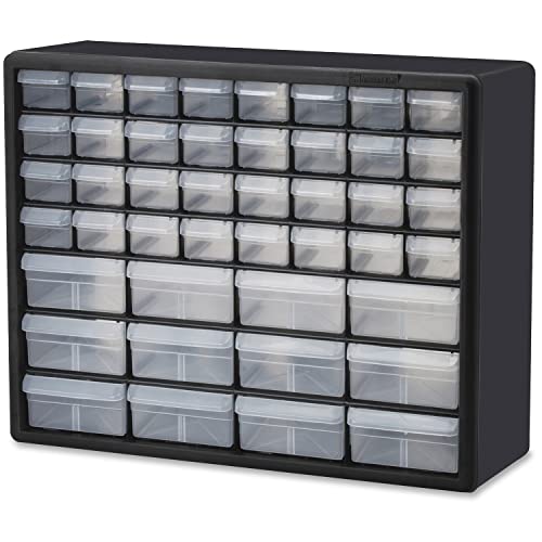 Akro-Mils 10144, 44 Drawer Plastic Parts Storage Hardware and Craft Cabinet, 20-Inch W x 6.37-Inch D x 15.81-Inch H, Black