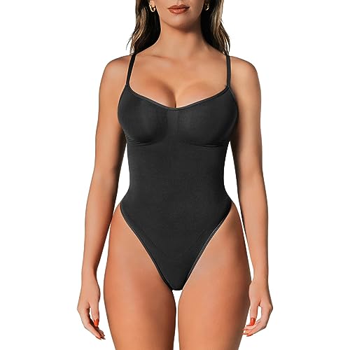 Slimming Seamless Bodysuit for Women Tummy Control - Body Sculpting Bodysuit and Body Shaper Thong - Waist Slimming and Butt Lifting Shapewear