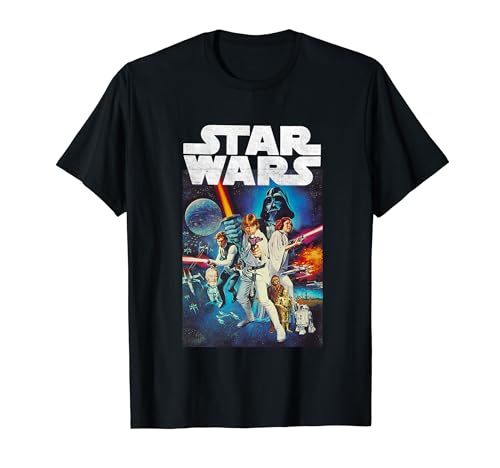 Star Wars Vintage Cast Poster Disney+ T-Shirt