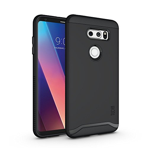 TUDIA DualShield Designed for LG V30 Case/LG V30+/LG V30S Case, [Merge] Heavy Duty Dual Layer Slim Case for LG V30/V30 Plus/V30S (Matte Black)