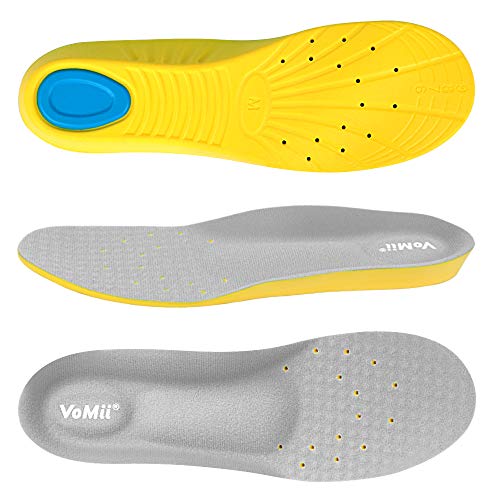 Shoe Insoles for Men Women and Kids, Memory Foam Insoles, Comfortable Sports Shoe Inserts for Shock Absorption and Relieve Foot Pain, Plantar Fasciitis Arch Support Insoles, L(Men 8-12/ Women 10-15)