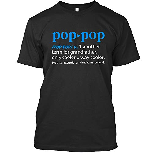 Pop Pop Gifts Grandpa Fathers Day T-Shirt for Men Women Black