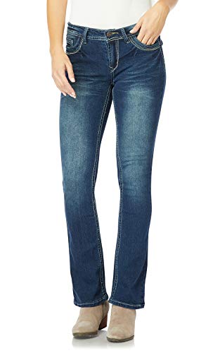 WallFlower Women's Instastretch Legendary Classic Fit Bootcut Jeans, Katy, 9 Long