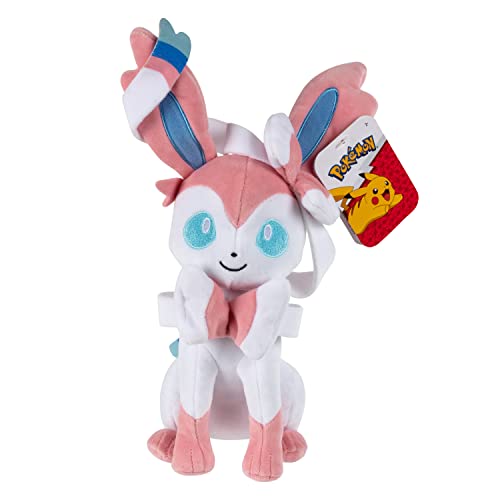 Pokémon 8' Sylveon Plush - Officially Licensed - Quality & Soft Stuffed Animal Toy - Eevee Evolution - Add Sylveon to Your Collection! - Great Gift for Kids, Boys, Girls & Fans of Pokemon