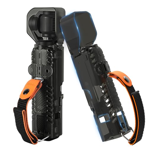 RCGEEK Case for DJI Osmo Pocket 3 with Controller Wheel Accessories, Portable Hard Storage Mount, Secure Finger Strap, Protective Cover, and More