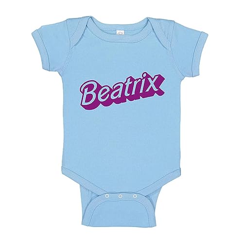 TATY Kids Beatrix Doll font Baby Infant One Piece Bodysuit 6 Months Light Blue
