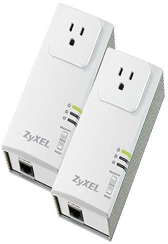 ZyXEL PLA407 HomePlug AV 200 Mbps Powerline Wall-Plug Adapter (Starter Kit - 2 Units)